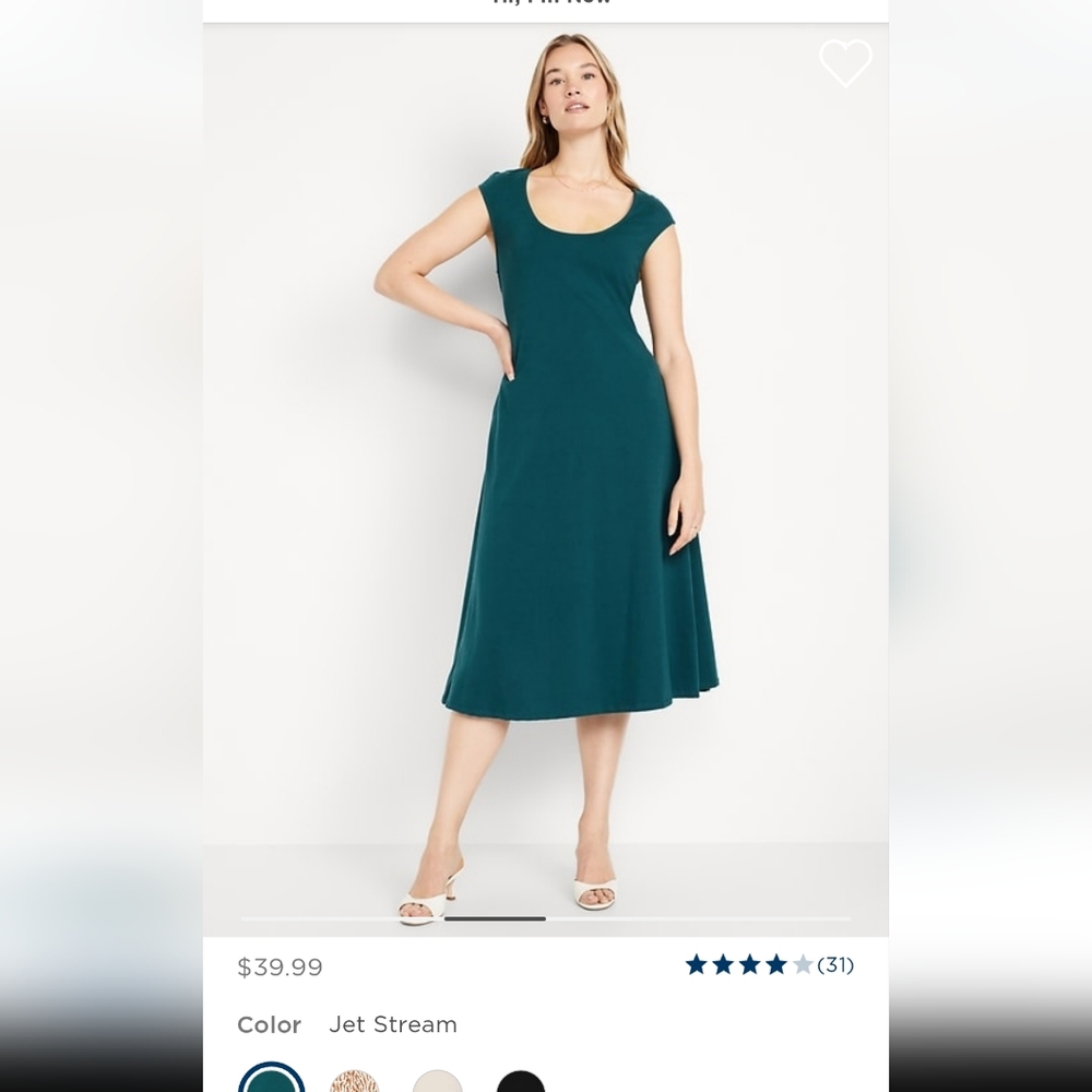 Old Navy Fit n Flare Midi Dress